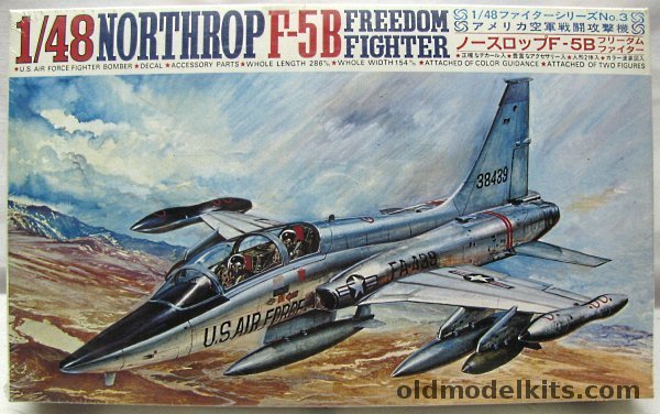 Fujimi 1/48 Northrop F-5B Two Seat Fighter Bomber (T-38A) - RCAF or USAF, 5A-3-700 plastic model kit